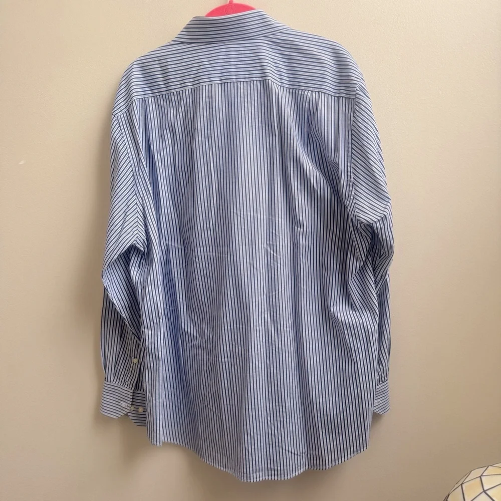 J.Crew Blue Stripe Classic cotton Shirt Size 17